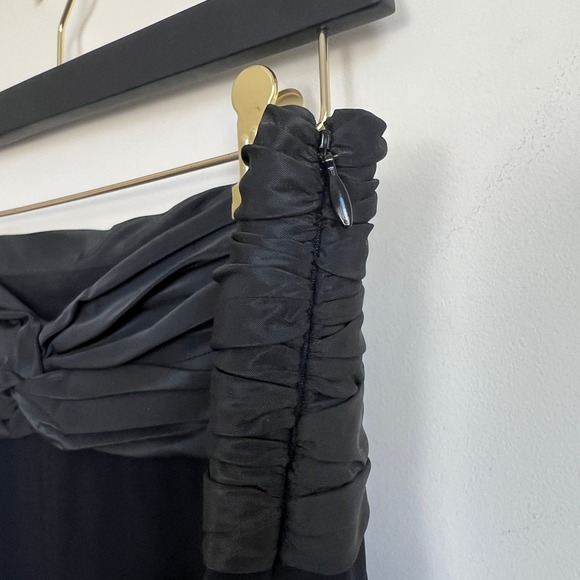 St John Couture Black Ruched Satin Waist Evening Trousers Dress Pants Wos 10 - Picture 5 of 10